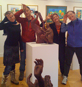 Some of the family visits the show at Gallery•in•the•Field