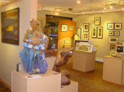 Looking back towards front of Liza Myers Gallery