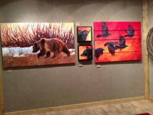 Paintings by Lyn St. Clair in Jackson Wyoming.