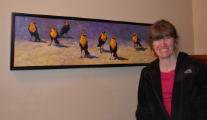 Lyn St Clair with Yellow Headed Blackbirds