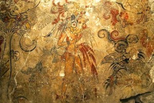 A painting from a maya codex.