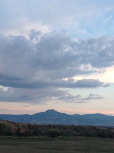 A quiet evening at the Ghost Ranch, watching the clouds over Pedernal.